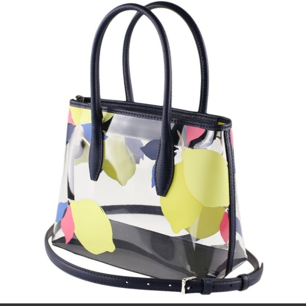 Rare ❗️ Kate spade Lemon 🍋 Zest See Through Small Top Zip Satchel.